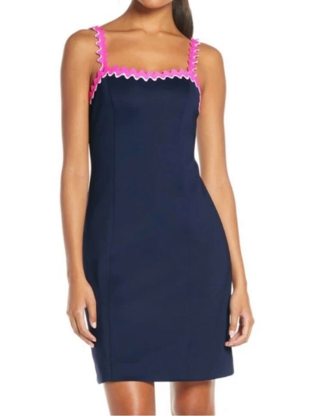 Lilly Pulitzer Shellbee Dress Navy Pink Large